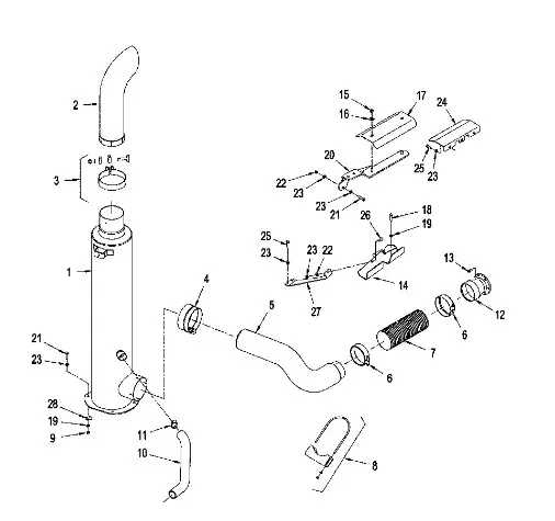 357686A1 - Хомут трубы выхлопной ДВС TJT9/St.