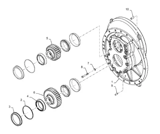 358070A1 - Прокладка толщ. 2,8мм подш. шест. редукт. пониж. моста 500сер. St. QT