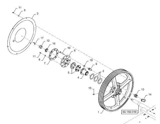 47542729 - Фиксатор ступицы шкива вала верхнего привода кам. накл. CX8.80